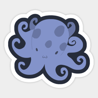 Purple Blue Octopus Sticker